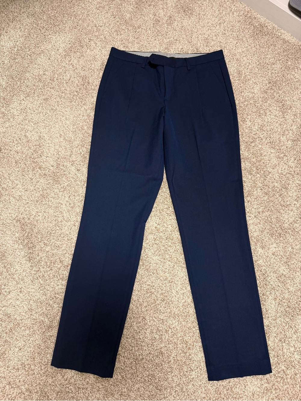 Express Men's Navy Stretch Dress Pants -31x34